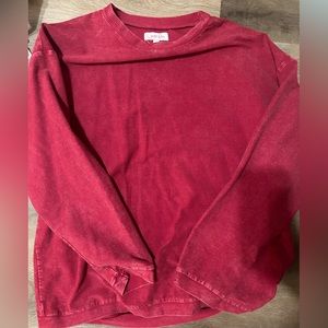 Woman’s Large Red Corduroy Sweater
